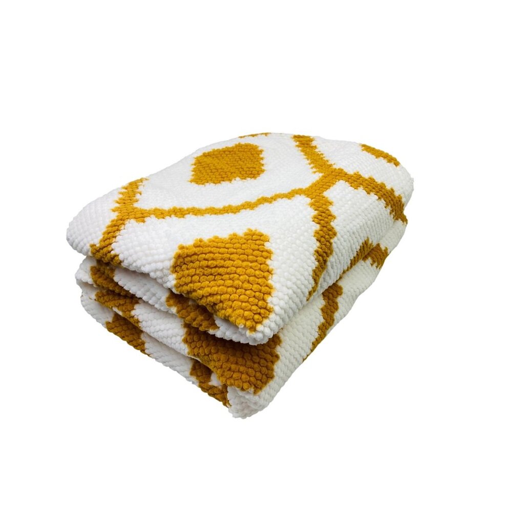 Artemis Luxury Geometric Throw Blanket Very Soft Boho 70s Retro Vintage Decor
